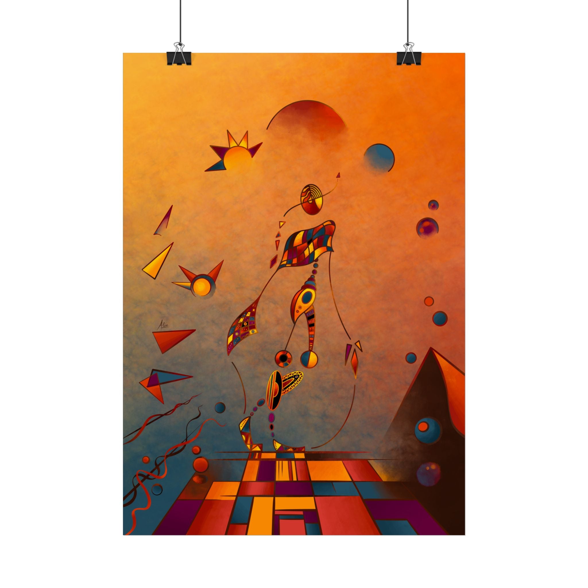 Journey of an Abstract Figure – Vertical Print